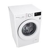 LG Waschmaschine mit 8 kg Kapazität | Energieeffizienzklasse B | Weiß mit weißem Bullaugenring | 1.400 U./Min. | F14WM8LN0B, F14WM8LN0B