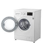 LG Waschmaschine mit 7 kg Kapazität | Energieeffizienzklasse D | 1.400 U./Min. | Weiß mit Kunststofffenstern Bullaugenring | F14WM8MC0E, F14WM8MC0E