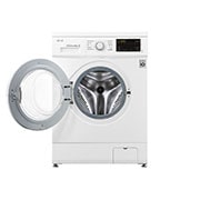 LG Waschmaschine mit 7 kg Kapazität | Energieeffizienzklasse D | 1.400 U./Min. | Weiß mit Kunststofffenstern Bullaugenring | F14WM8MC0E, F14WM8MC0E