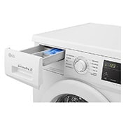 LG Waschmaschine mit 7 kg Kapazität | Energieeffizienzklasse D | 1.400 U./Min. | Weiß mit Kunststofffenstern Bullaugenring | F14WM8MC0E, F14WM8MC0E
