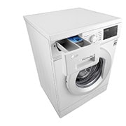 LG Waschmaschine mit 7 kg Kapazität | Energieeffizienzklasse D | 1.400 U./Min. | Weiß mit Kunststofffenstern Bullaugenring | F14WM8MC0E, F14WM8MC0E