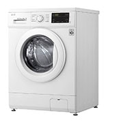LG Waschmaschine mit 7 kg Kapazität | Energieeffizienzklasse D | 1.400 U./Min. | Weiß mit Kunststofffenstern Bullaugenring | F14WM8MC0E, F14WM8MC0E