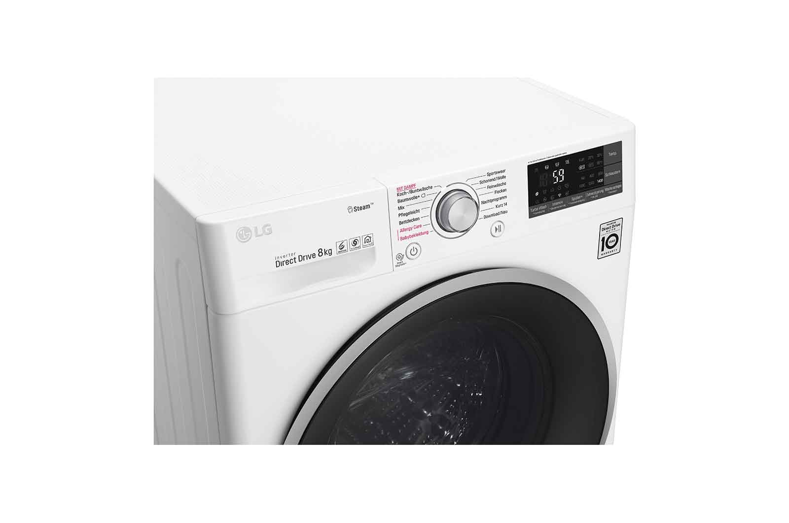 LG Waschmaschine 8kg, Smart ThinQ™, Aqua Lock™ , F14WM8SMART