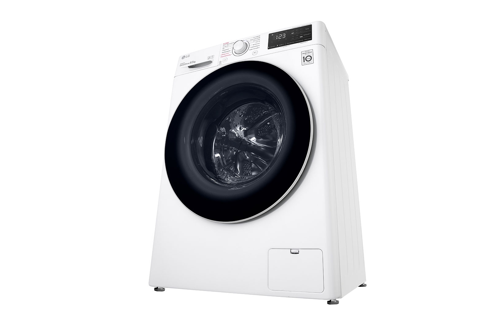 LG Waschmaschine mit 8.5 kg Kapazität | Energieeffizienzklasse C | 1.200 U./Min. | Weiß mit weißem Bullaugenring | F2V3SLIM8C , F2V3SLIM8C