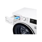 LG Waschmaschine mit 8.5 kg Kapazität | Energieeffizienzklasse C | 1.200 U./Min. | Weiß mit weißem Bullaugenring | F2V3SLIM8C , F2V3SLIM8C