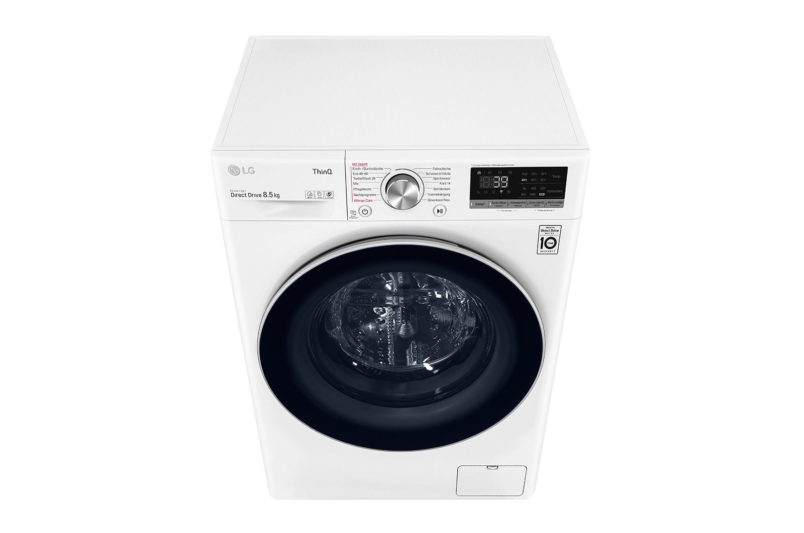 LG Waschmaschine SLIM (8,5 kg, 1.170 U./Min., EEK A) mit AI DD®, Steam & TurboWash®360° | F2V7SLIM8E, F2V7SLIM8E