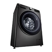 LG Waschmaschine mit 8,5 kg Kapazität | Slim Fit | Energieeffizienzklasse A | 1.200 U./Min. | Black Steel mit chrom Bullaugenring | F2WV9082B, F2WV9082B