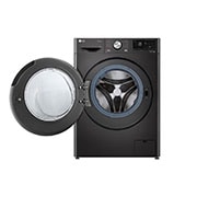 LG Waschmaschine mit 8,5 kg Kapazität | Slim Fit | Energieeffizienzklasse A | 1.200 U./Min. | Black Steel mit chrom Bullaugenring | F2WV9082B, F2WV9082B