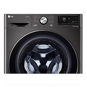 LG Waschmaschine mit 8,5 kg Kapazität | Slim Fit | Energieeffizienzklasse A | 1.200 U./Min. | Black Steel mit chrom Bullaugenring | F2WV9082B, F2WV9082B