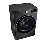 LG Waschmaschine mit 8,5 kg Kapazität | Slim Fit | Energieeffizienzklasse A | 1.200 U./Min. | Black Steel mit chrom Bullaugenring | F2WV9082B, F2WV9082B