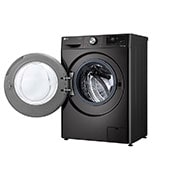 LG Waschmaschine mit 8,5 kg Kapazität | Slim Fit | Energieeffizienzklasse A | 1.200 U./Min. | Black Steel mit chrom Bullaugenring | F2WV9082B, F2WV9082B