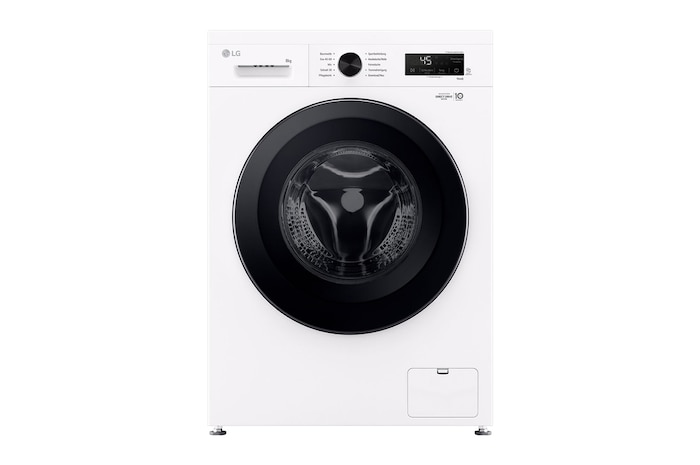 Vorderseite von Waschmaschine Essence White (A, 8 kg, 1.350 U./Min.) Unterbaufähig mit Steam & Inverter Direct Drive® | F4WB3085