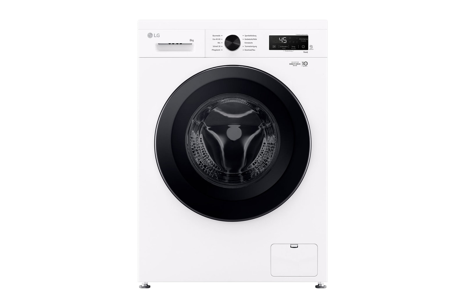 Vorderseite von Waschmaschine Essence White (A, 8 kg, 1.350 U./Min.) Unterbaufähig mit Steam & Inverter Direct Drive® | F4WB3085