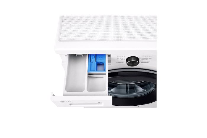 LG Waschmaschine Essence White (EEK A, 8 kg, 1.350 U./Min.) Unterbaufähig mit Steam & Inverter Direct Drive® | F4WB3085, F4WB3085