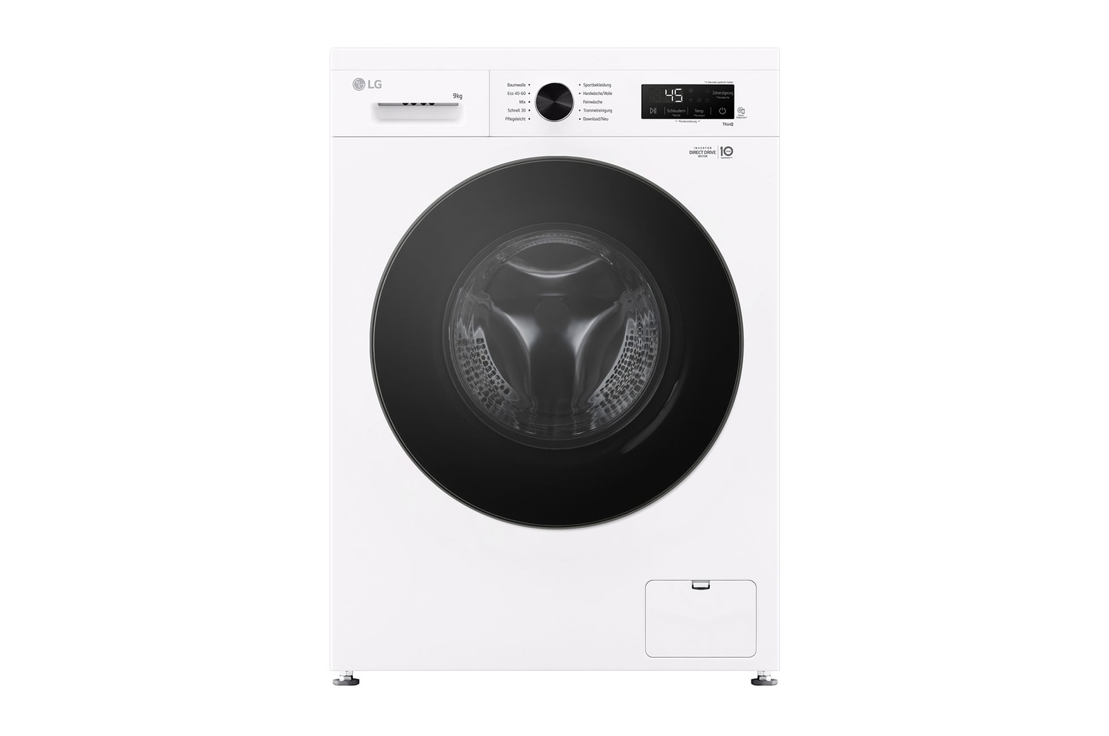 Vorderseite von Waschmaschine Essence White (A, 9 kg, 1.350 U./Min.) Unterbaufähig mit Steam & Inverter Direct Drive® | F4WB309Y
