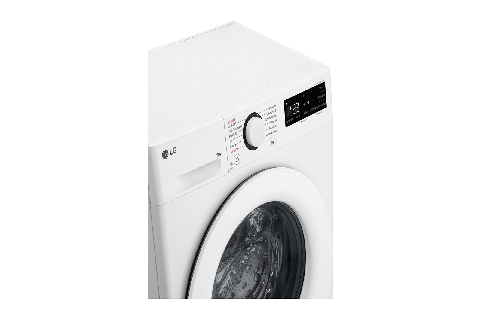 LG Waschmaschine Weiß (9 kg, 1.400 U./Min., EEK A -10%*) mit AI DD® & TurboWash®360° | F4WR3193, F4WR3193