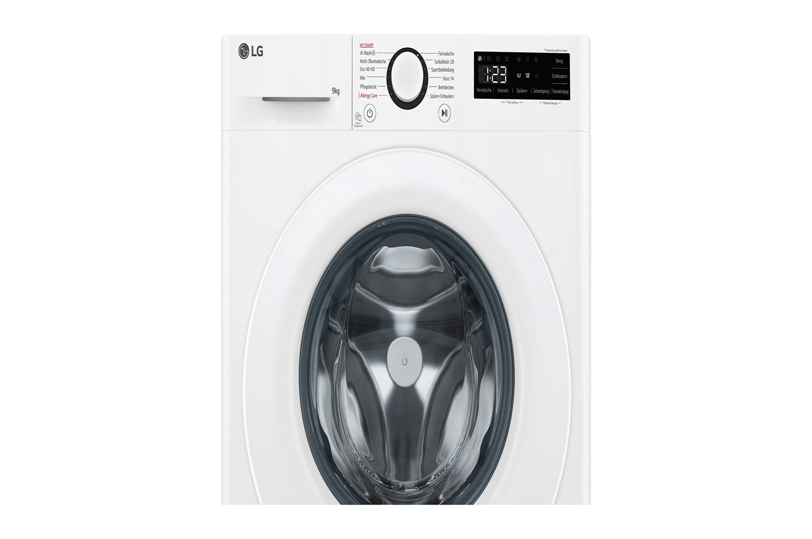 LG Waschmaschine Weiß (9 kg, 1.400 U./Min., EEK A -10%*) mit AI DD® & TurboWash®360° | F4WR3193, F4WR3193