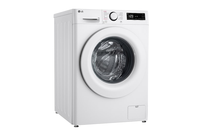 LG Waschmaschine Weiß (9 kg, 1.400 U./Min., EEK A -10%*) mit AI DD® & TurboWash®360° | F4WR3193, F4WR3193