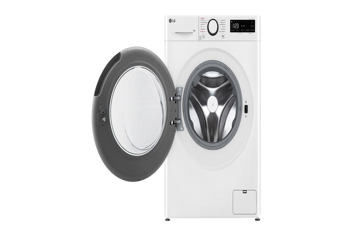 LG Waschmaschine Weiß (9 kg, 1.400 U./Min., EEK A -10%*) mit AI DD® & TurboWash®360° | F4WR3193, F4WR3193