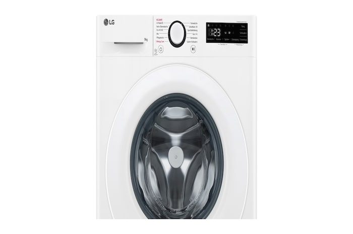 LG Waschmaschine Weiß (9 kg, 1.400 U./Min., EEK A -10%*) mit AI DD® & TurboWash®360° | F4WR3193, F4WR3193