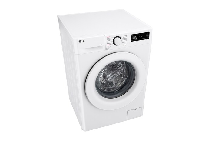 LG Waschmaschine Weiß (9 kg, 1.400 U./Min., EEK A -10%*) mit AI DD® & TurboWash®360° | F4WR3193, F4WR3193
