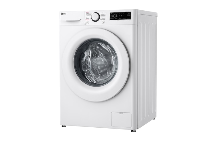 LG Waschmaschine Weiß (9 kg, 1.400 U./Min., EEK A -10%*) mit AI DD® & TurboWash®360° | F4WR3193, F4WR3193