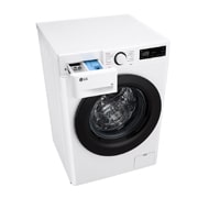 LG Waschmaschine Weiß (9 kg, 1.400 U./Min., EEK A -10%*) mit AI DD®, Steam & TurboWash®360° | F4WR4096, F4WR4096