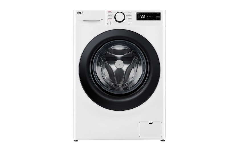 LG Waschmaschine Weiß (9 kg, 1.400 U./Min., EEK A -10%*) mit AI DD®, Steam & TurboWash®360° | F4WR4096, F4WR4096