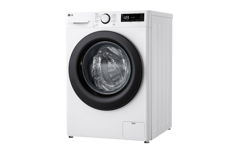 LG Waschmaschine Weiß (9 kg, 1.400 U./Min., EEK A -10%*) mit AI DD®, Steam & TurboWash®360° | F4WR4096, F4WR4096