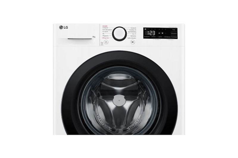 LG Waschmaschine Weiß (9 kg, 1.400 U./Min., EEK A -10%*) mit AI DD®, Steam & TurboWash®360° | F4WR4096, F4WR4096