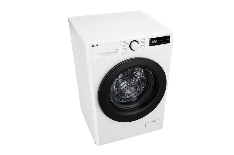 LG Waschmaschine Weiß (9 kg, 1.400 U./Min., EEK A -10%*) mit AI DD®, Steam & TurboWash®360° | F4WR4096, F4WR4096