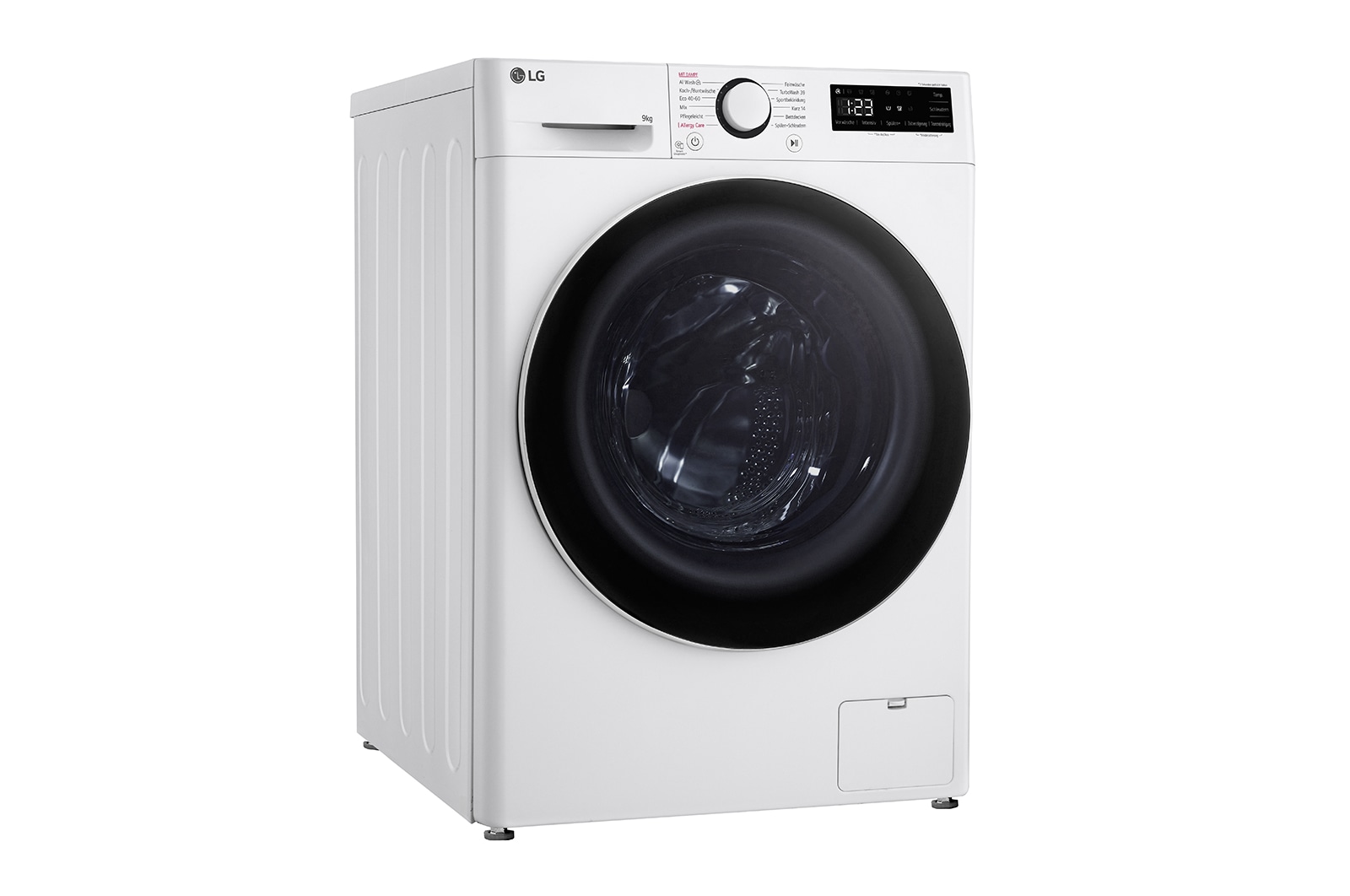 LG Waschmaschine (9 kg, 1.400 U./Min., EEK A -10%*) mit weißem Bullaugenring | F4WR5090, F4WR5090