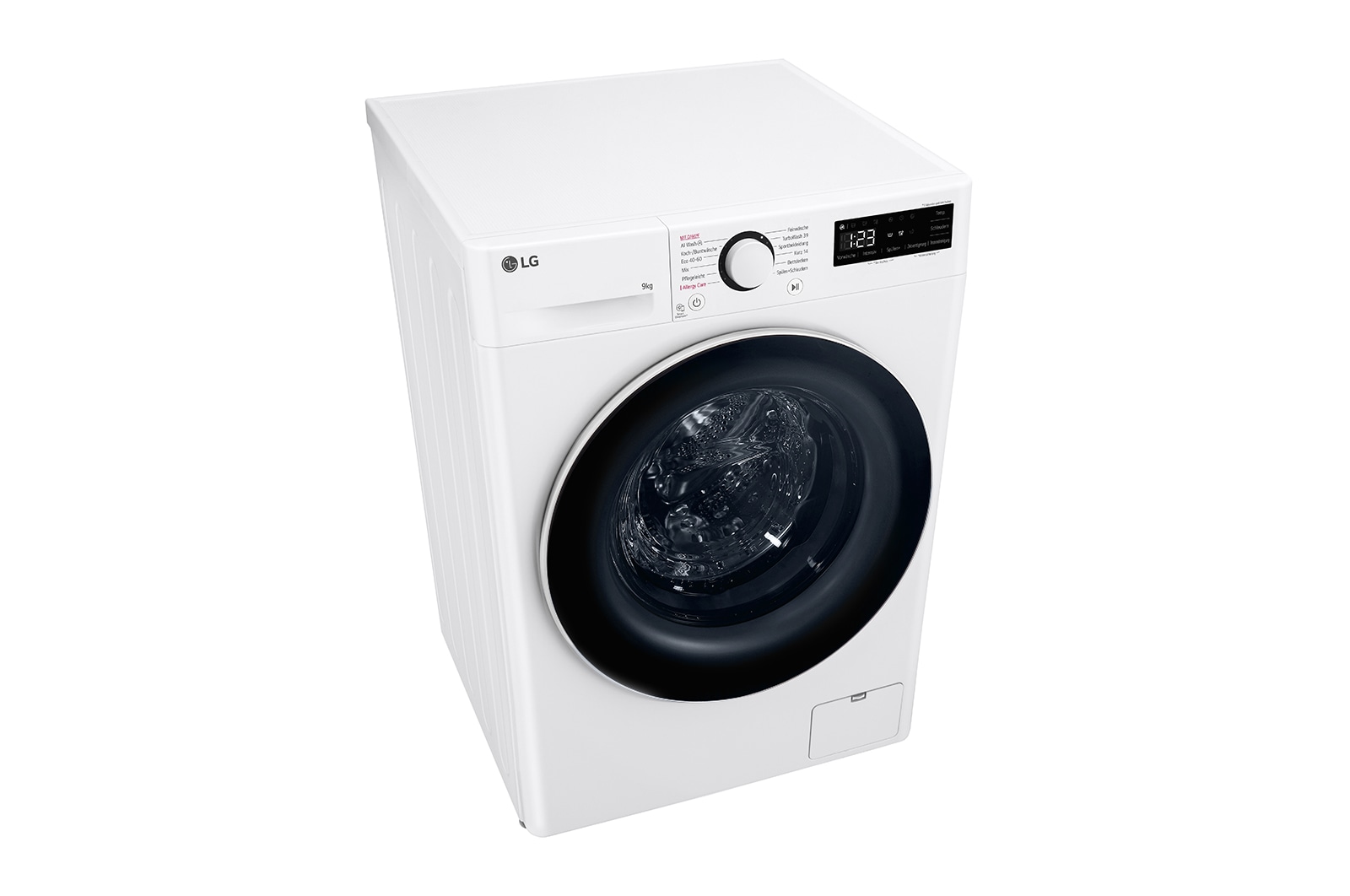 LG Waschmaschine (9 kg, 1.400 U./Min., EEK A -10%*) mit weißem Bullaugenring | F4WR5090, F4WR5090