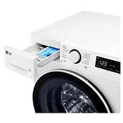 LG Waschmaschine (9 kg, 1.400 U./Min., EEK A -10%*) mit weißem Bullaugenring | F4WR5090, F4WR5090