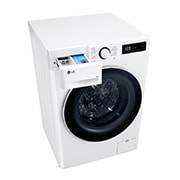 LG Waschmaschine (9 kg, 1.400 U./Min., EEK A -10%*) mit weißem Bullaugenring | F4WR5090, F4WR5090