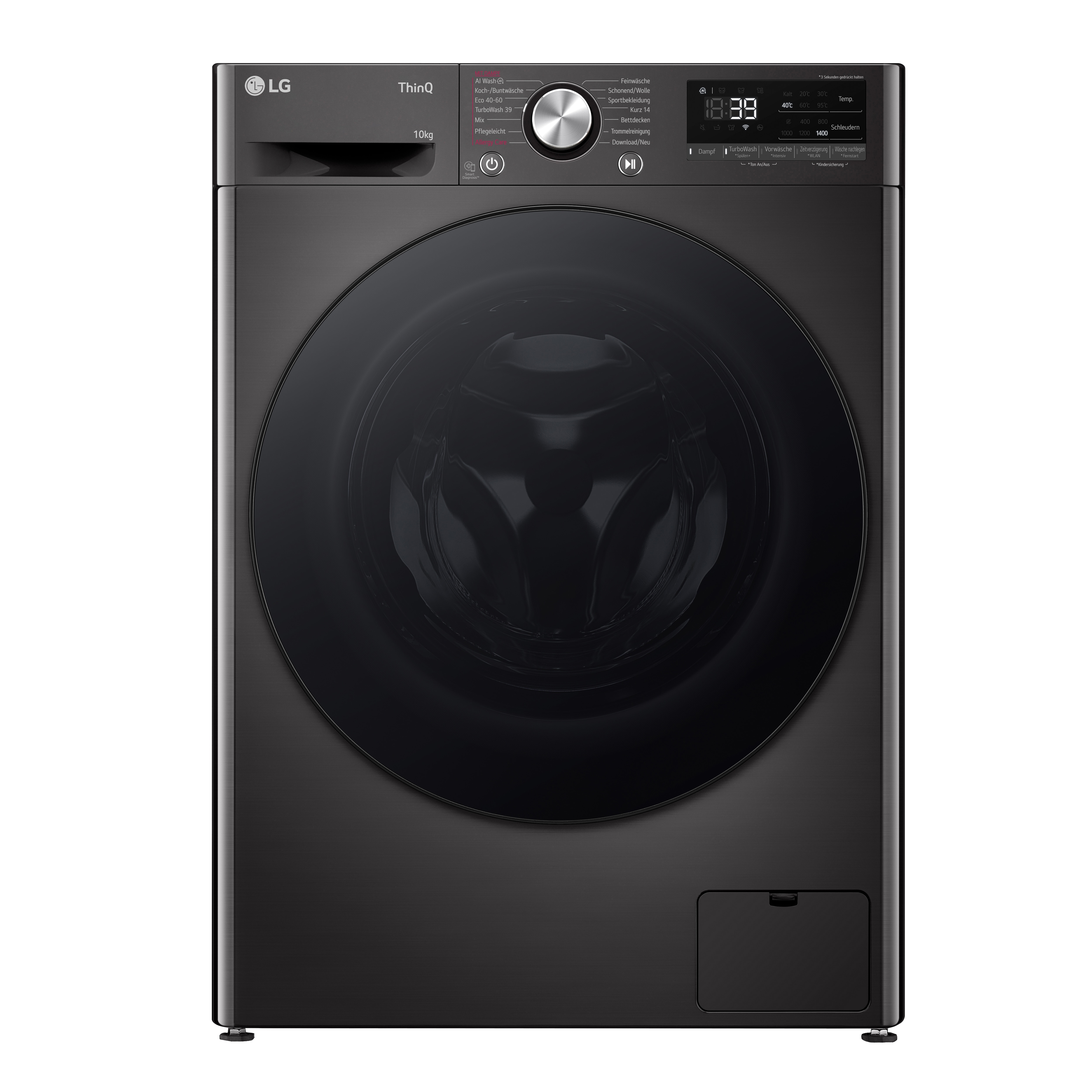 LG Waschmaschine Weiß (EEK A-10%*, 11 kg, 1.350 U./Min.) mit AI DD® & TurboWash®360° | F4WR700YB, F4WR700YB
