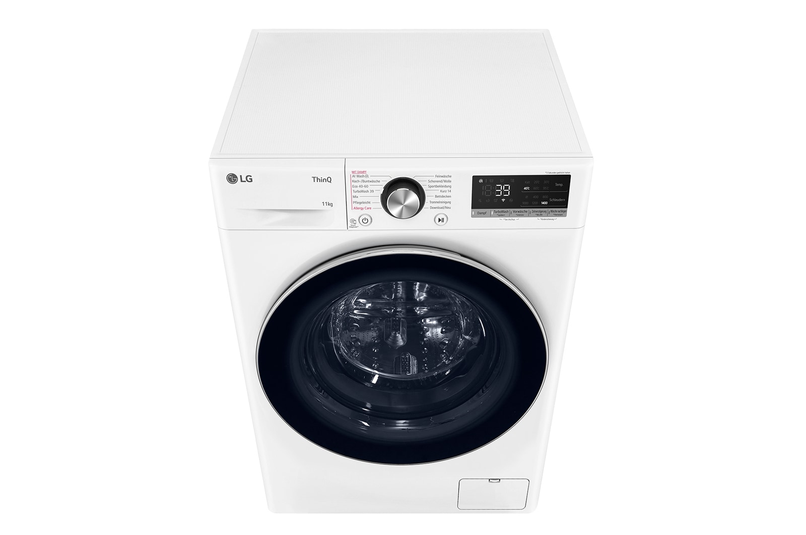 LG Waschmaschine Weiß (A-10%*, 11 kg, 1.350 U./Min.) mit AI DD® & TurboWash®360° | F4WR7012, F4WR7012