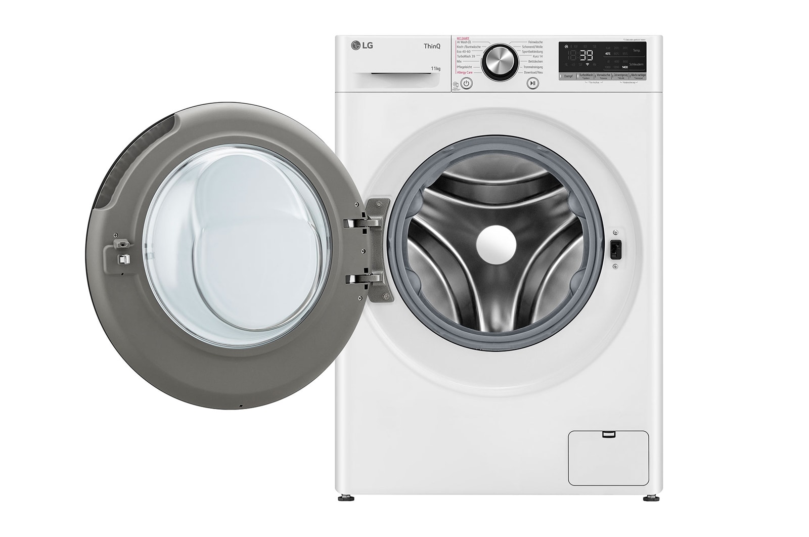 LG Waschmaschine Weiß (A-10%*, 11 kg, 1.350 U./Min.) mit AI DD® & TurboWash®360° | F4WR701Y, F4WR701Y