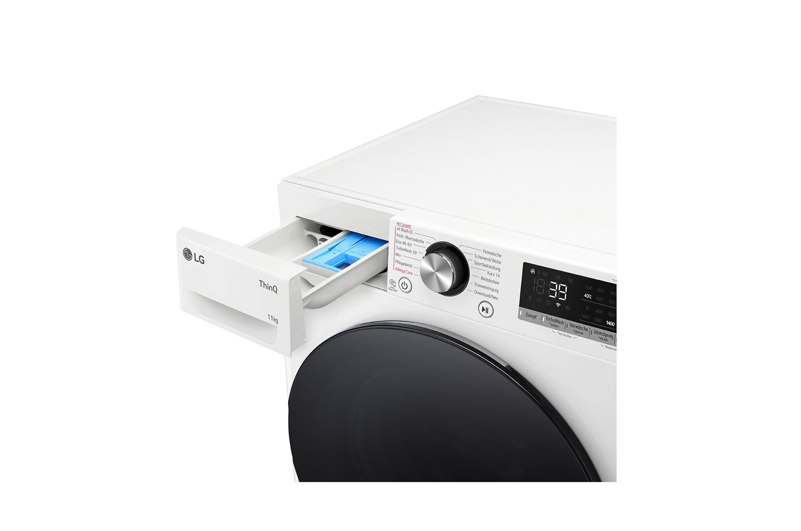 LG Waschmaschine Weiß (A-10%*, 11 kg, 1.350 U./Min.) mit AI DD® & TurboWash®360° | F4WR701Y, F4WR701Y