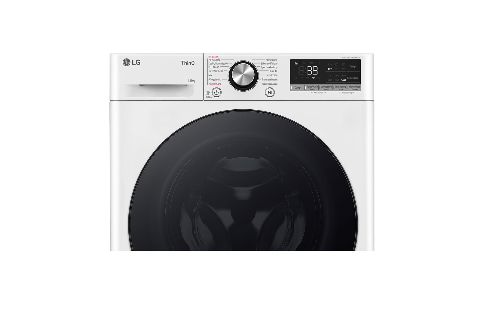 LG Waschmaschine Weiß (A-10%*, 11 kg, 1.350 U./Min.) mit AI DD® & TurboWash®360° | F4WR701Y, F4WR701Y