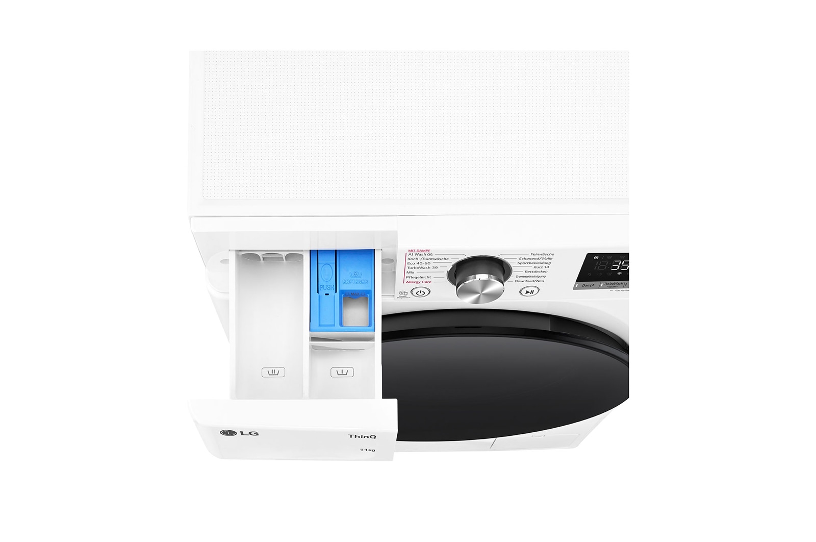 LG Waschmaschine Weiß (A-10%*, 11 kg, 1.350 U./Min.) mit AI DD® & TurboWash®360° | F4WR701Y, F4WR701Y