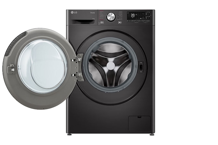 LG Waschmaschine Schwarz (EEK A-10%*, 11 kg, 1.350 U./Min.) mit AI DD® & TurboWash®360° | F4WR701YB, F4WR701YB