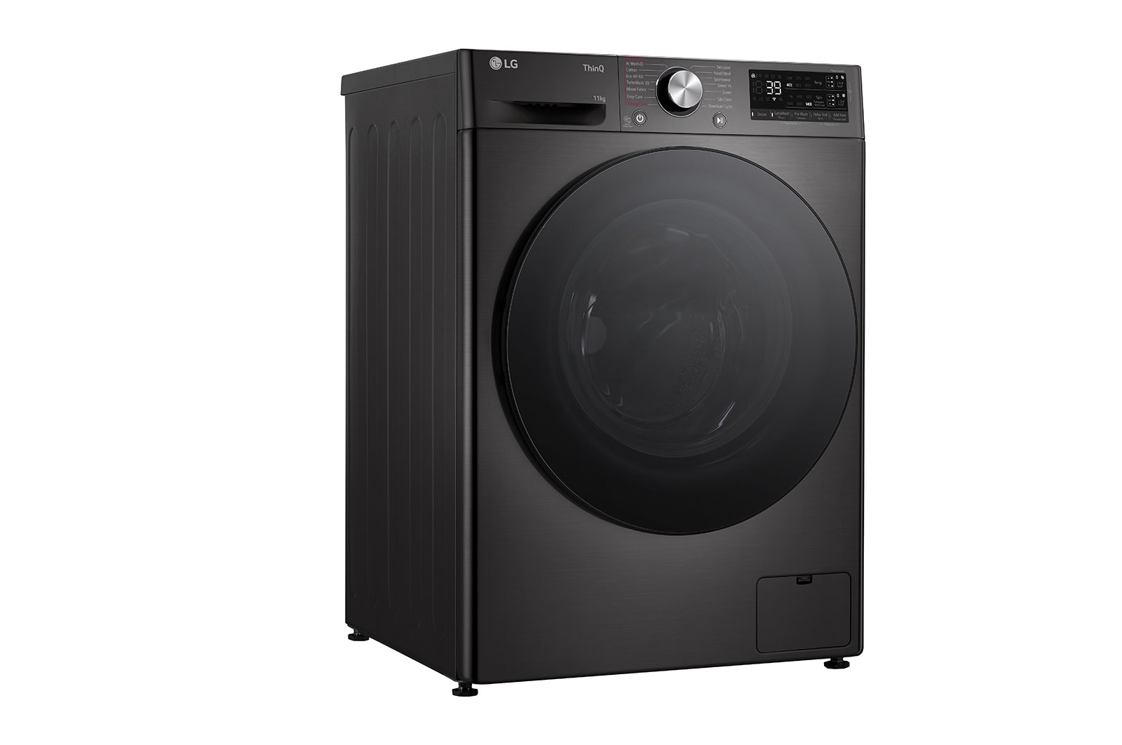 LG Waschmaschine Schwarz (A-10%*, 11 kg, 1.350 U./Min.) mit AI DD® & TurboWash®360° | F4WR701YB, F4WR701YB