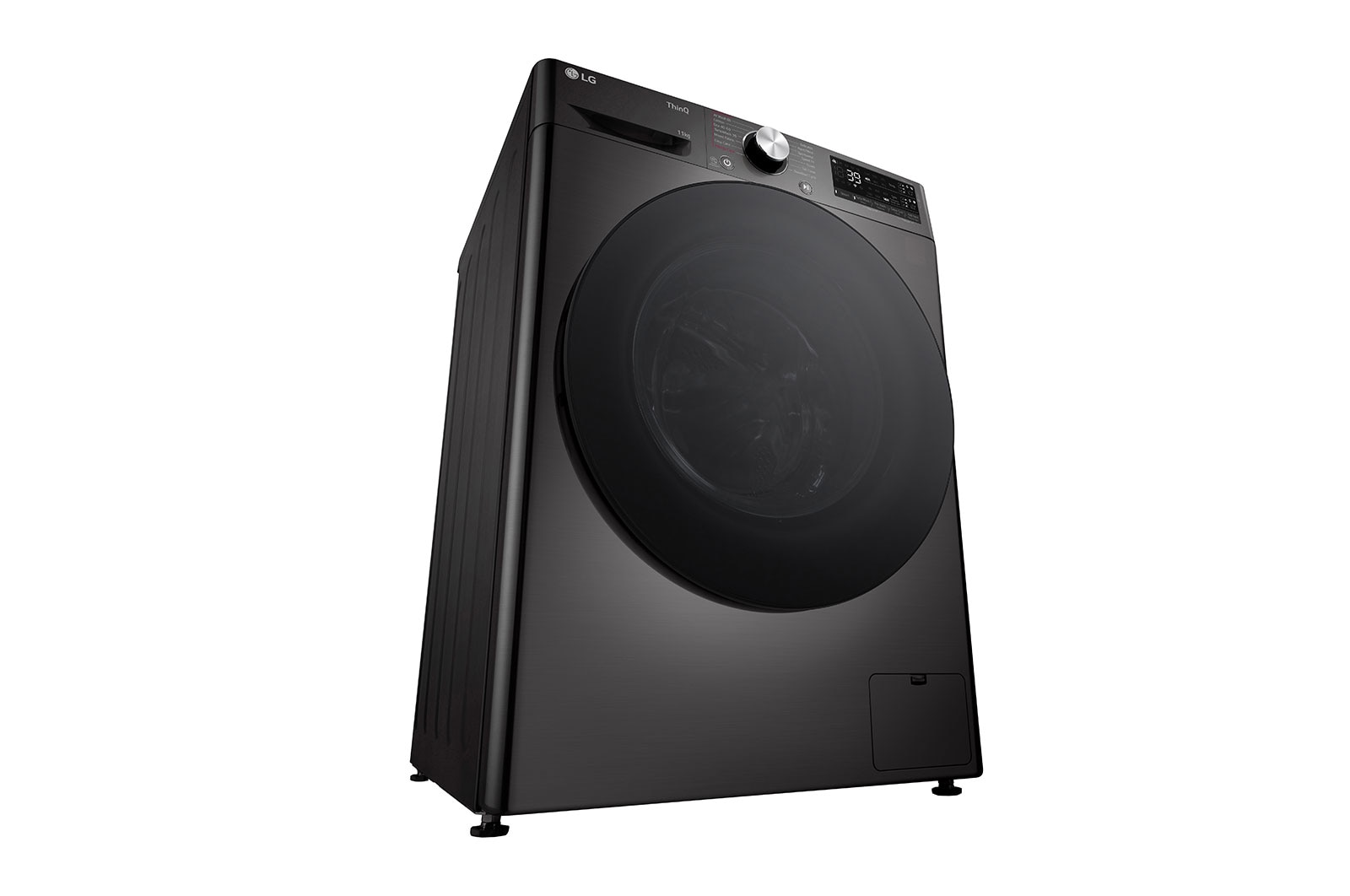 LG Waschmaschine Schwarz (A-10%*, 11 kg, 1.350 U./Min.) mit AI DD® & TurboWash®360° | F4WR701YB, F4WR701YB