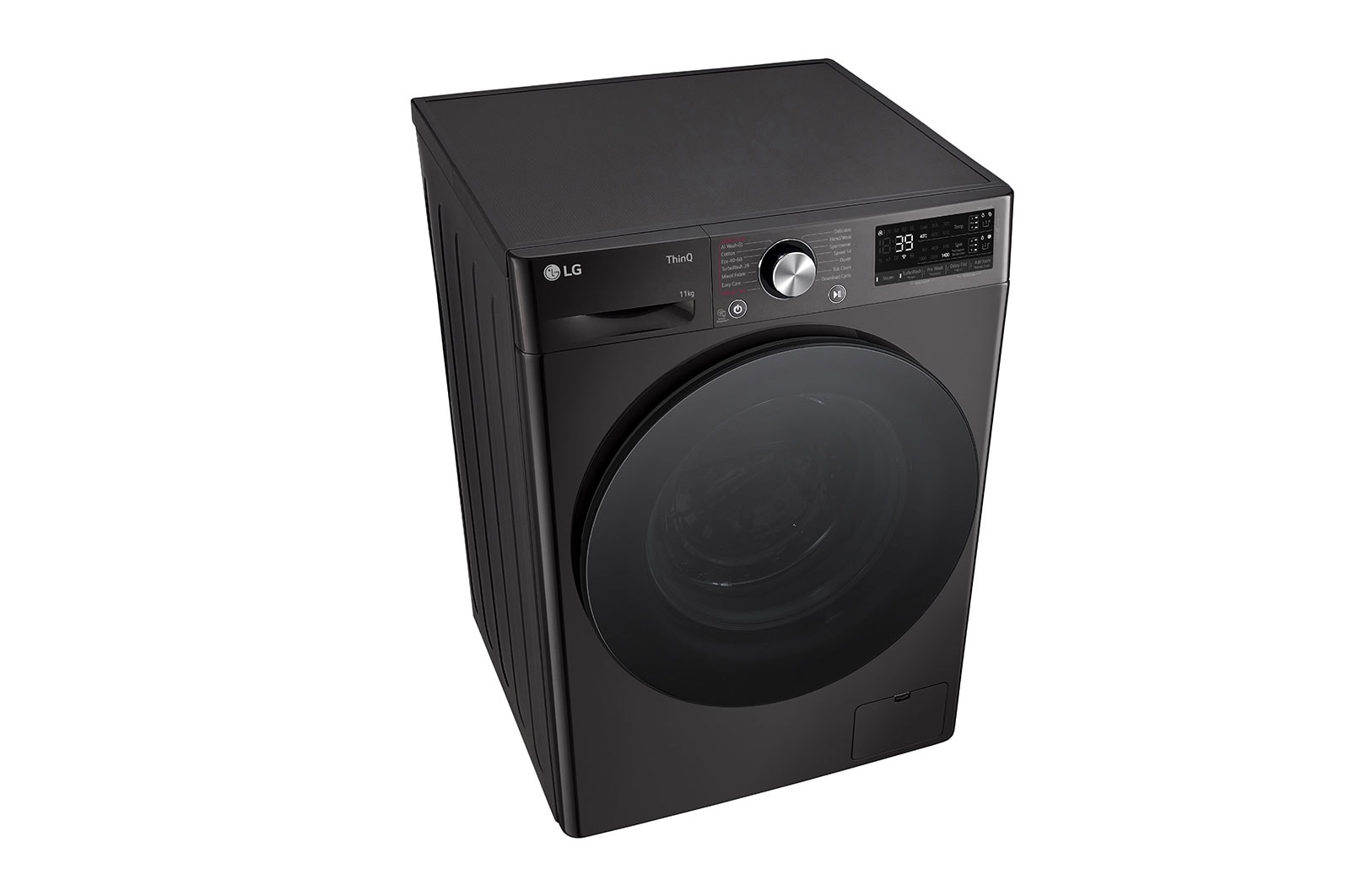 LG Waschmaschine Schwarz (A-10%*, 11 kg, 1.350 U./Min.) mit AI DD® & TurboWash®360° | F4WR701YB, F4WR701YB