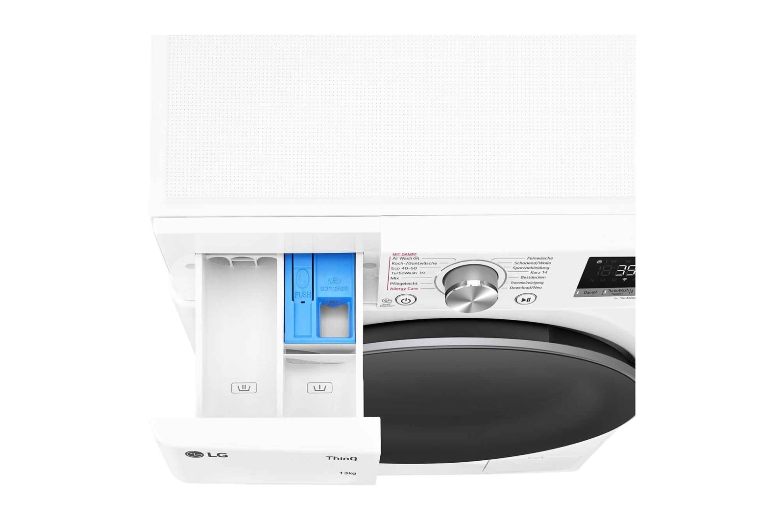 LG Waschmaschine Weiß (A-20%*, 13 kg, 1.360 U./Min.) mit AI DD® & TurboWash®360° | F4WR7031, F4WR7031