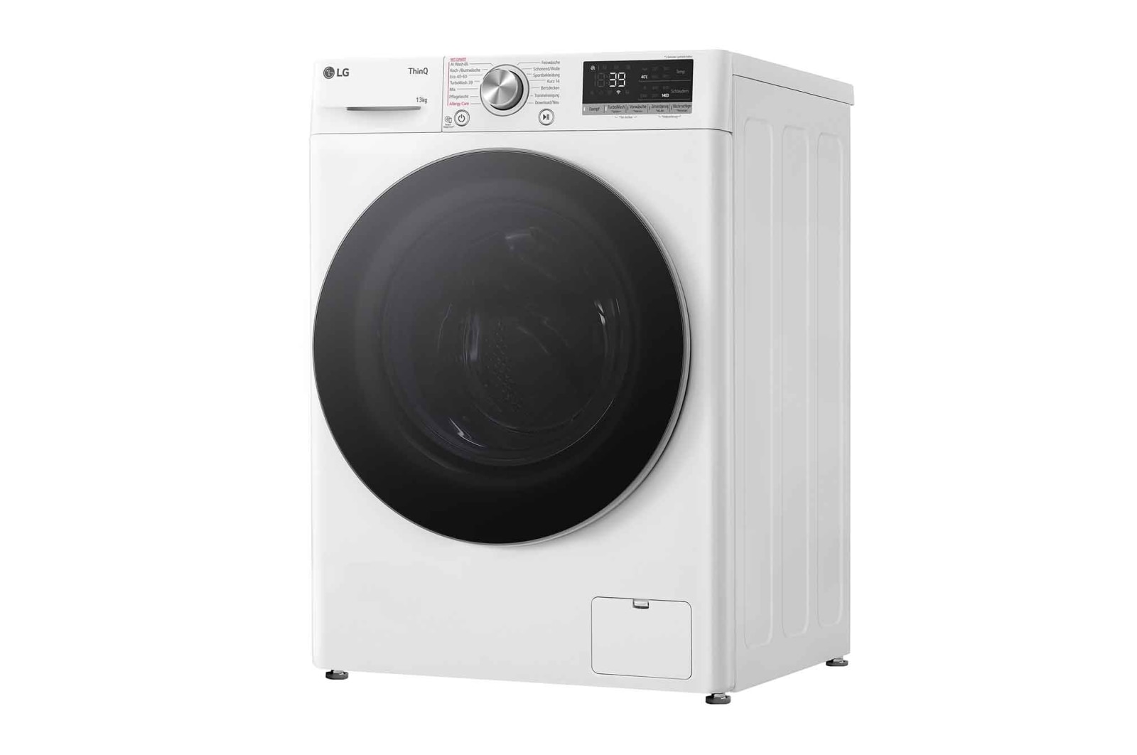 LG Waschmaschine Weiß (A-20%*, 13 kg, 1.360 U./Min.) mit AI DD® & TurboWash®360° | F4WR7031, F4WR7031