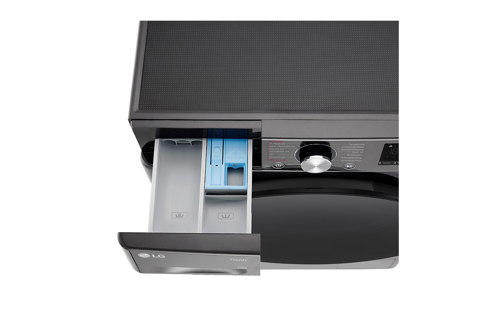 LG Waschmaschine Schwarz (EEK A-10%*, 11 kg, 1.350 U./Min.) mit AI DD® & TurboWash®360° | F4WR701YB, F4WR701YB