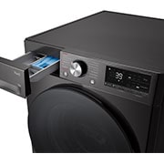 LG Waschmaschine Schwarz (A-10%*, 11 kg, 1.350 U./Min.) mit AI DD® & TurboWash®360° | F4WR701YB, F4WR701YB