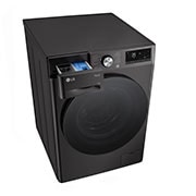 LG Waschmaschine Schwarz (A-10%*, 11 kg, 1.350 U./Min.) mit AI DD® & TurboWash®360° | F4WR701YB, F4WR701YB